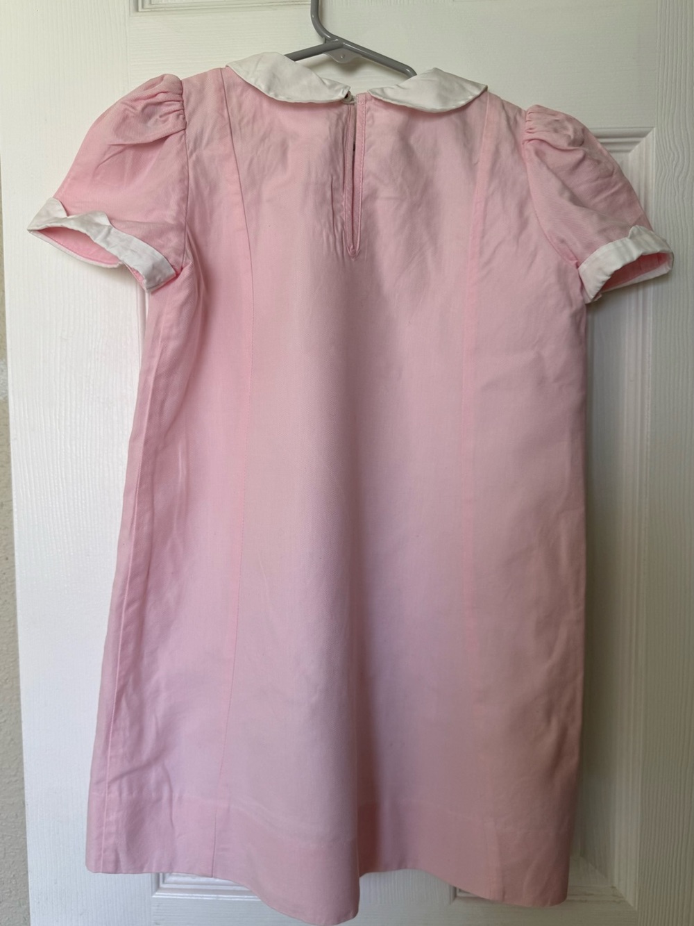 Girls' Pink & White Cherry-Embroidered Dress - Picture 4 of 5